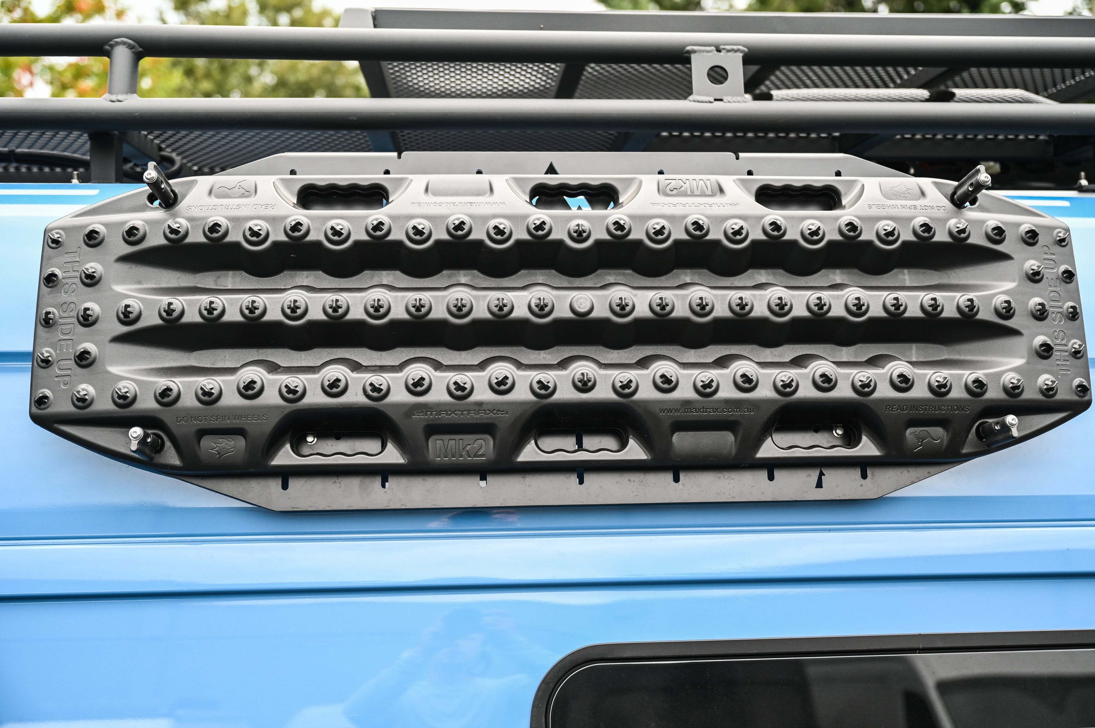 Alpine Van Works Alpaca Cargo Plate for Sprinter van exterior component, durable metal plate with mounting holes for outdoor use