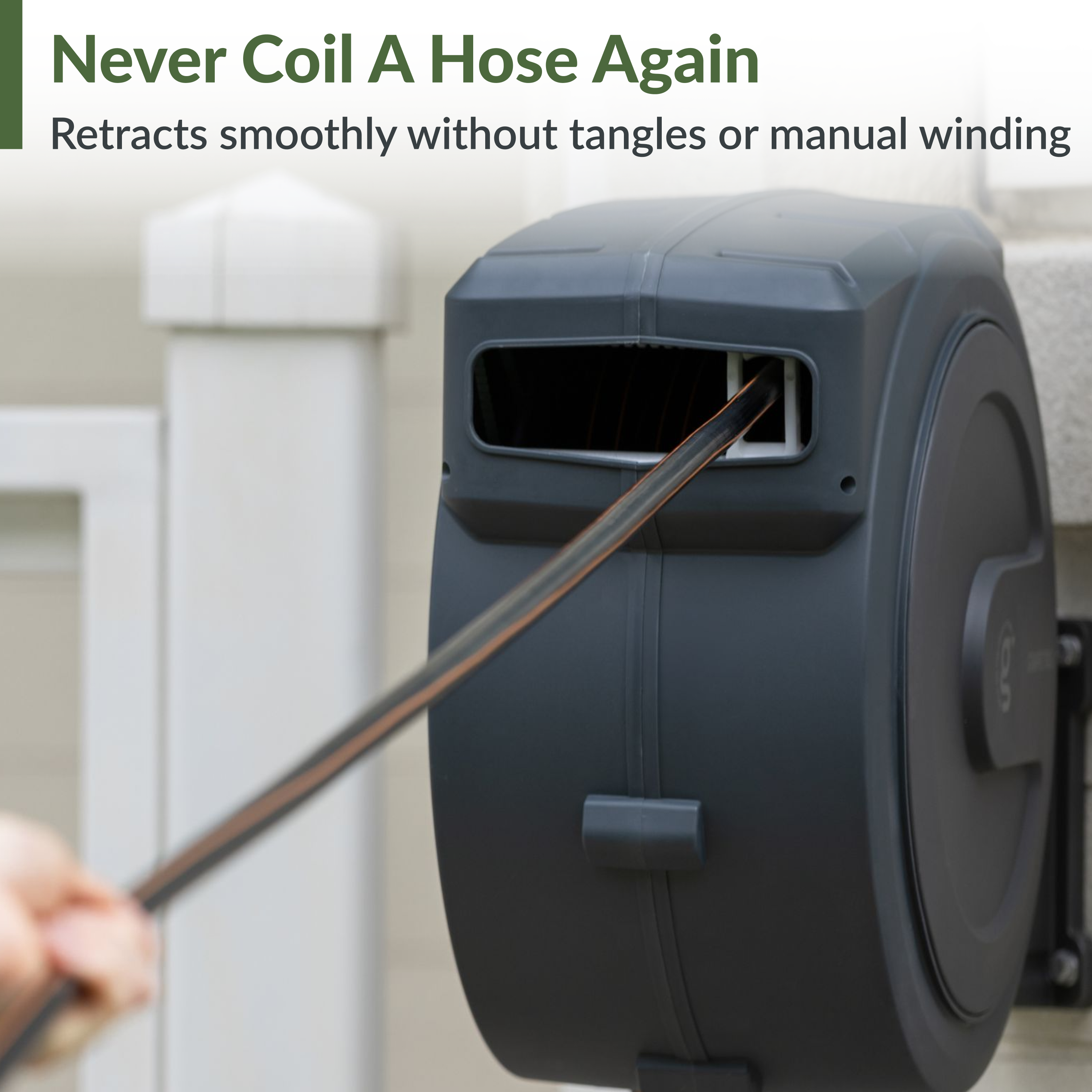 Retractable Garden Hose Reel-1/2in-130ft - OVERLANDERS Outfitter