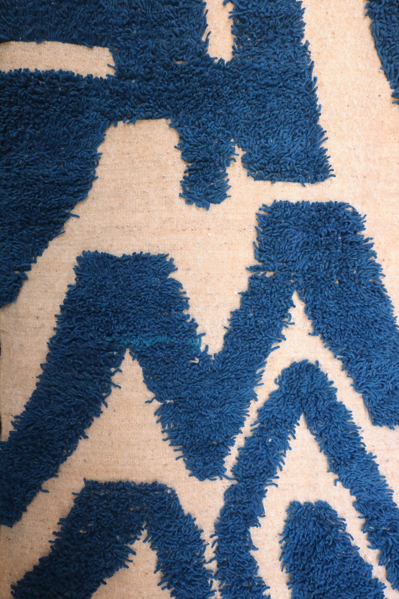 Ziriya Moroccan Rug – Bold Blue Abstract Wool Design - We The Collective