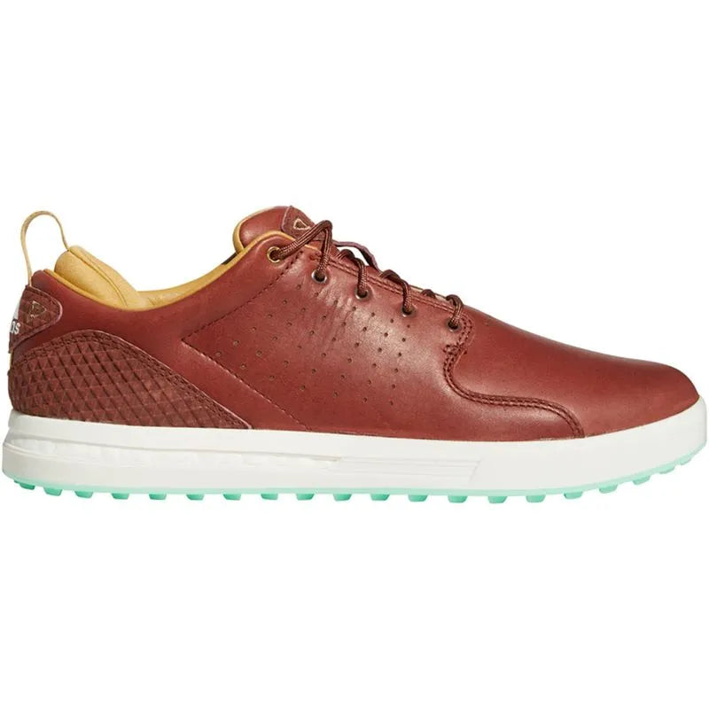 ParWestGolf Adidas FLOPSHOT spikeless golf shoes with black and white design, featuring comfortable athletic footwear for golf.
