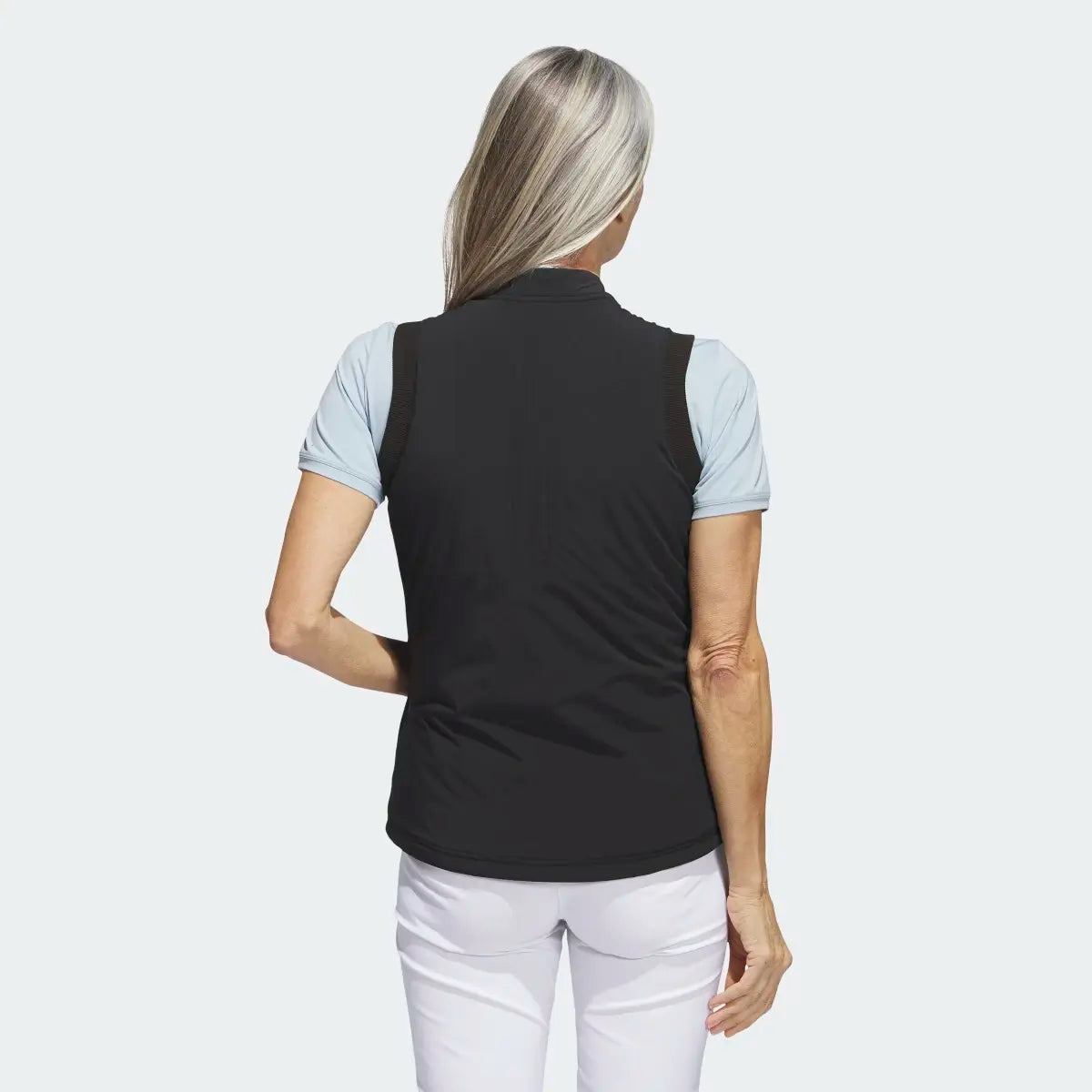 Adidas Ultimate365 Tour Frostguard golf vest by ParWestGolf, lightweight, insulated clothing for cold weather golf.