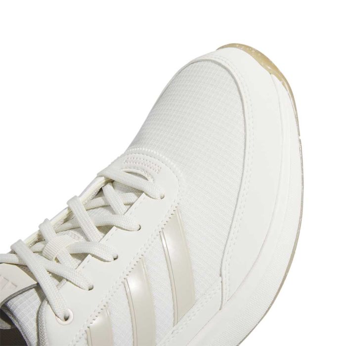 Adidas women's S2G spikeless golf shoes with white and gray design, featuring comfortable athletic footwear for women golfers.
