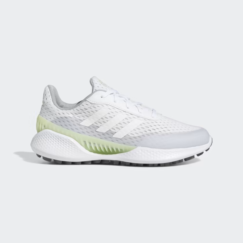 Adidas women's Summervent golf shoes featuring breathable mesh and supportive sole, ideal for comfortable on-course performance.
