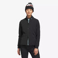 Adidas women's Ultimate365 Tour Frostguard full zip golf jacket with waterproof fabric and sporty design, ideal for cold weather.