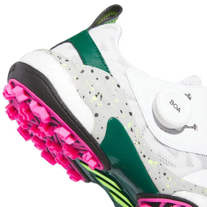 Adidas women's Codechaos BOA 25 golf shoes with sporty design and adjustable lacing, perfect for on-course comfort and performance.