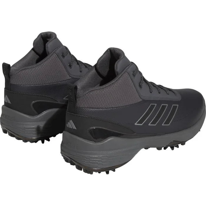 Adidas ZG23 rain boots for men featuring waterproof design, black color, and sturdy rubber soles, ideal for wet weather.