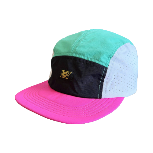 Crushable 5-Panel Camper Hat - Seafoam/Fuchsia - OVERLANDERS Outfitter