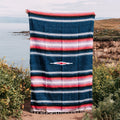 Aegean Blue & Pink Baja Diamond Blanket - OVERLANDERS Outfitter