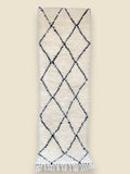 Aicha Moroccan Runner Rug – Black & White Wool - We The Collective