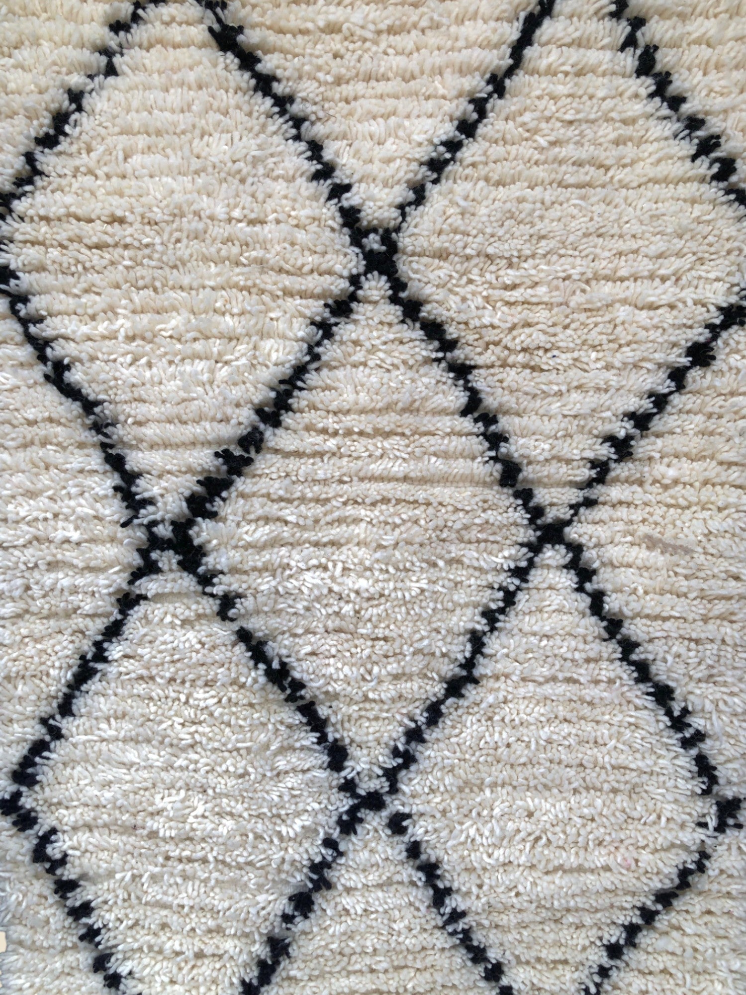 Aicha Moroccan Runner Rug – Black & White Wool - We The Collective