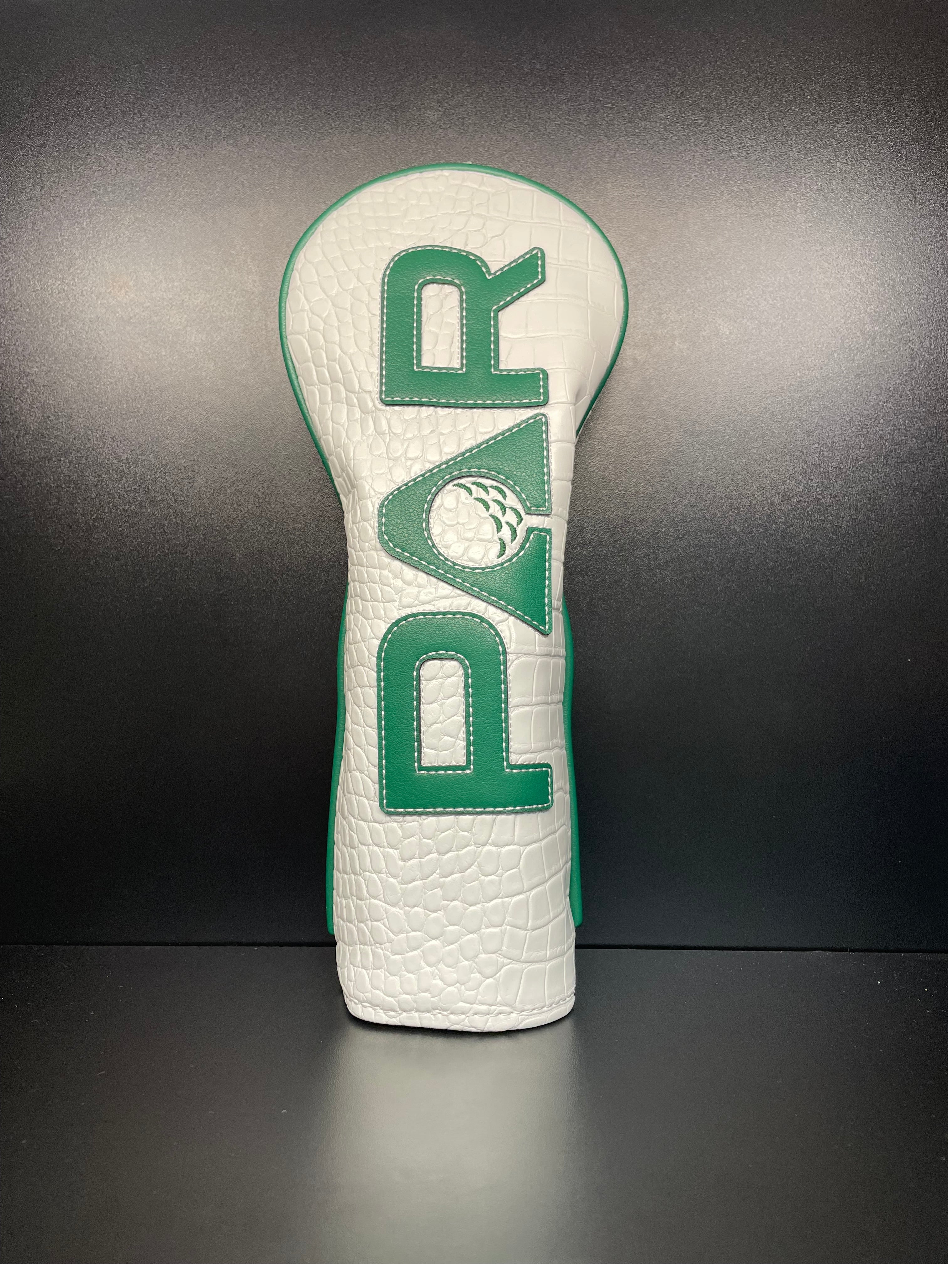 Alligator-themed golf club headcover by ParWestGolf, featuring detailed alligator design, designed to protect golf clubs.