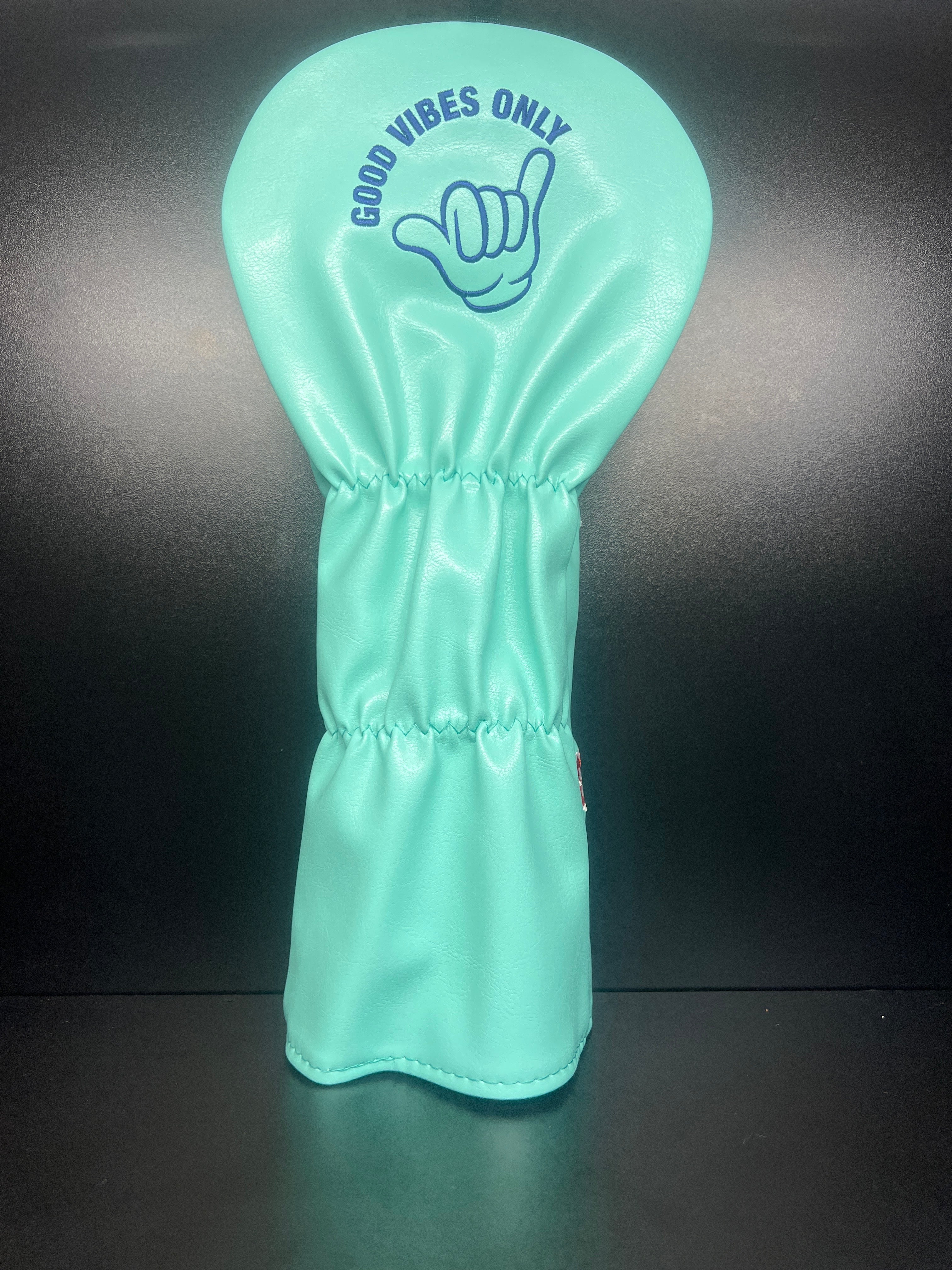 ParWestGolf Aloha Good Vibes Only golf club headcover with vibrant tropical design and cheerful vibe, fits standard golf clubs.