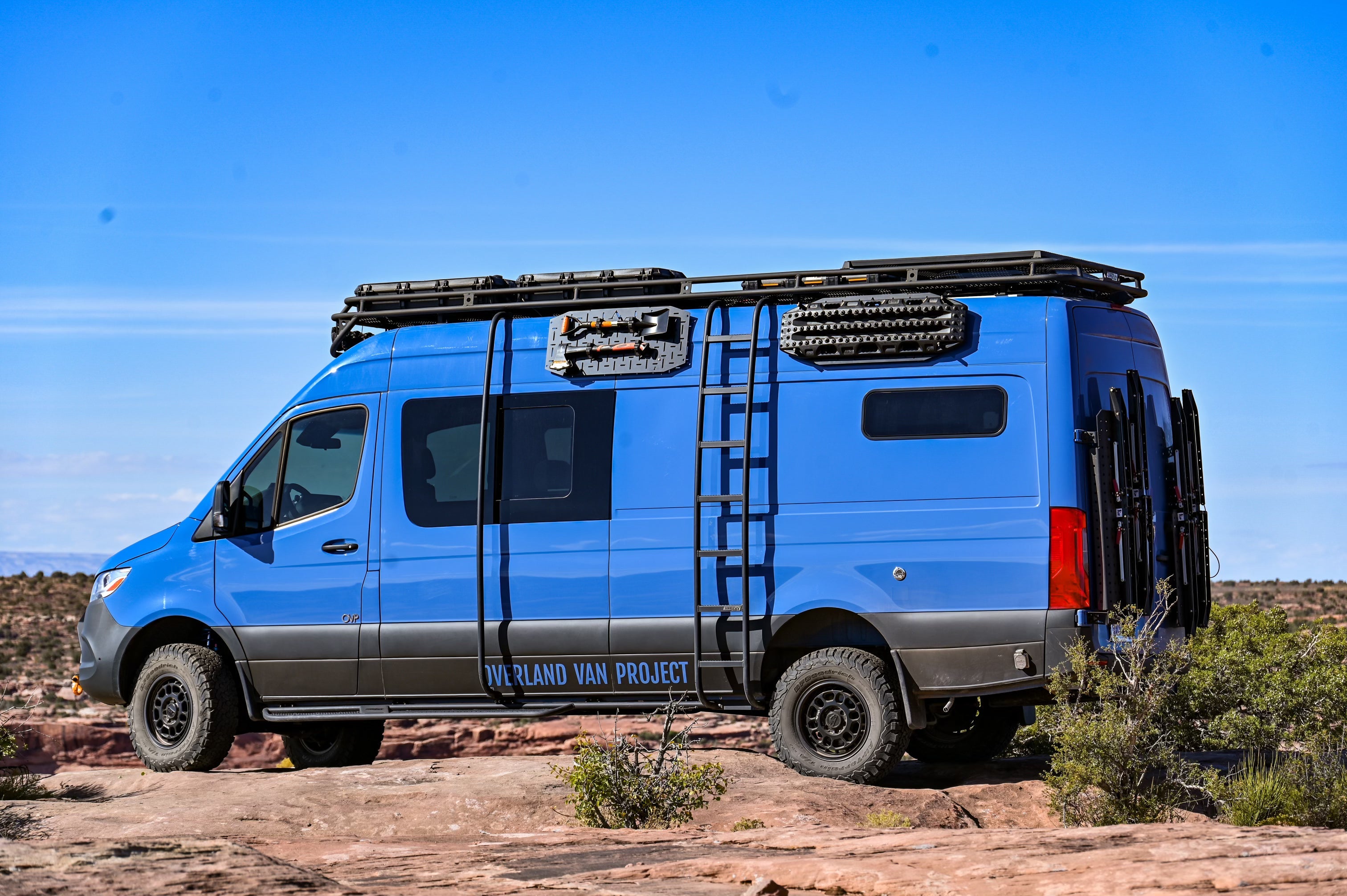 Alpine Van Works Alpaca Cargo Plate for Sprinter van exterior component with sturdy aluminum construction and mounting hardware.