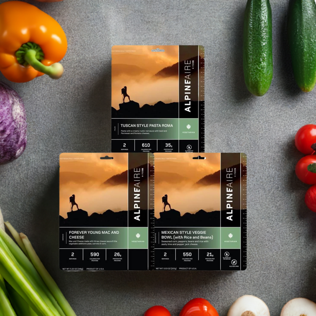 AlpineAire 72-Hour Emergency Food Bundle | 3-Day Vegetarian Meal Kit (9 Pouches) - OVERLANDERS Outfitter