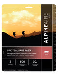 AlpineAire Spicy Sausage Pasta | Cook-in-Pouch Meal - OVERLANDERS Outfitter