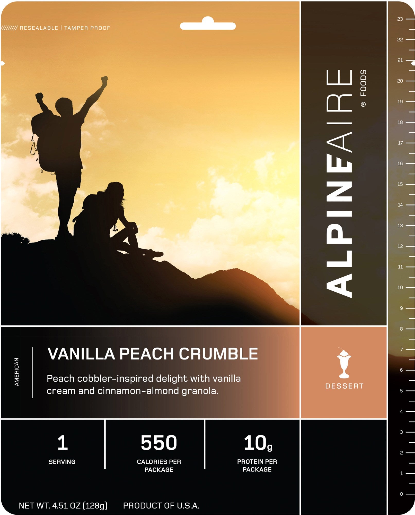 AlpineAire Vanilla Peach Crumble | Cook-in-Pouch Dessert - OVERLANDERS Outfitter