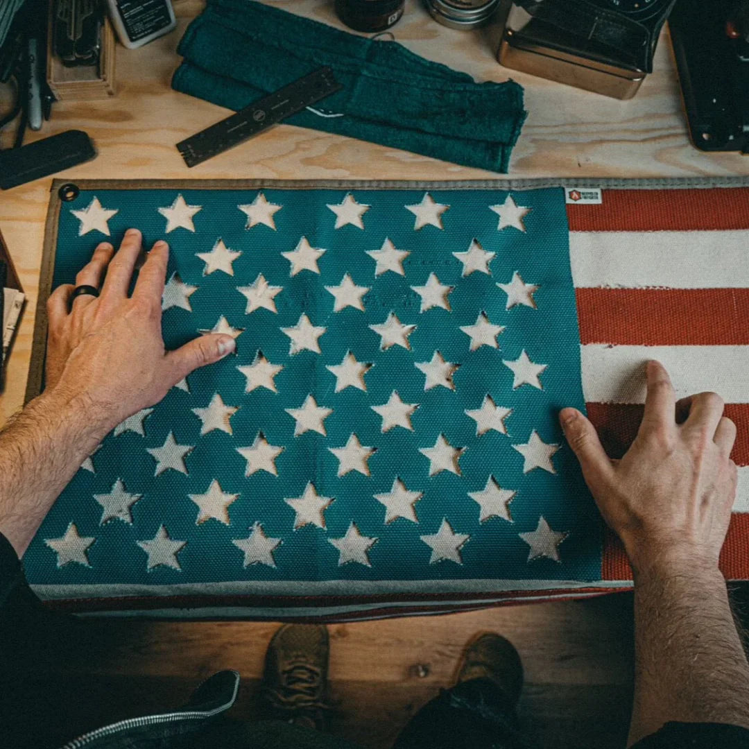 American Flag - Fire Hose & Arid Border - OVERLANDERS Outfitter