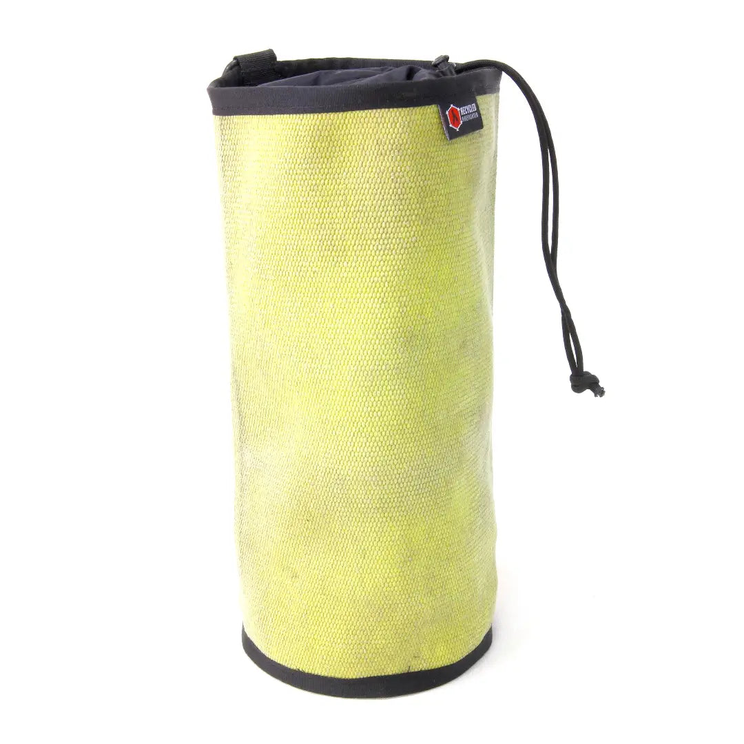 Yellow and black 12-inch ammo gear bag by Recycled Firefighter, featuring durable material and ample storage compartments.