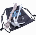 Open GoBoat anchor kit with a sturdy anchor and accessories for secure mooring and boating safety.