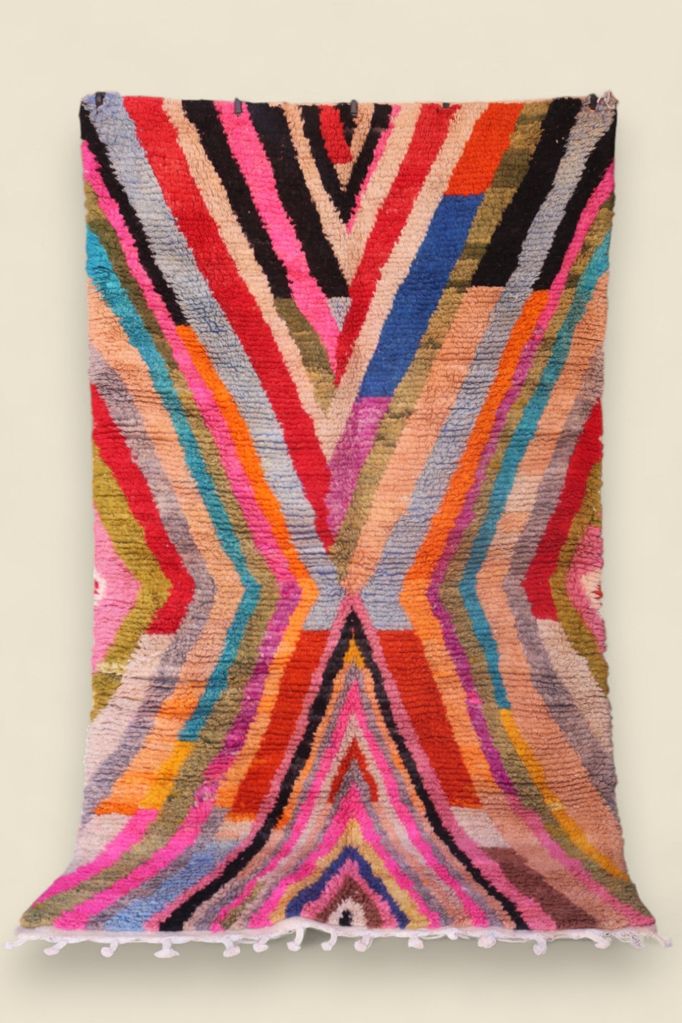 Handmade Anir Berber Moroccan wool rug with intricate patterns and rich textures from LoomSouk.