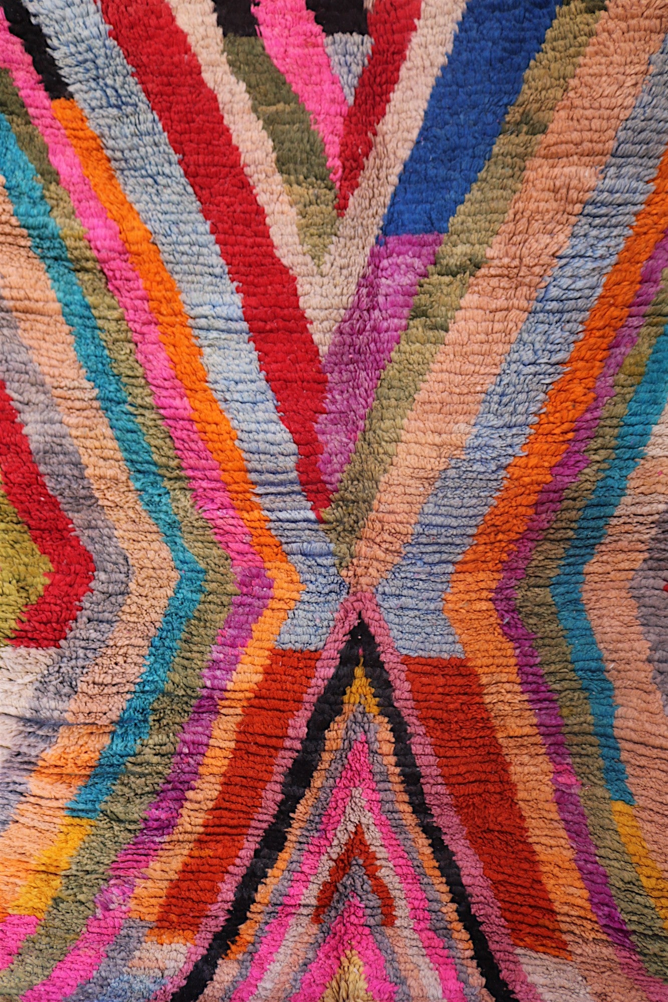 Handmade Anir Berber rug by LoomSouk featuring intricate patterns and soft Moroccan wool texture.