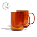 Cove 12oz Glass Mug - Set of 2 - Amber - We The Collective