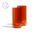 Cove 16oz Glass Pint - Set of 2 - Amber - We The Collective