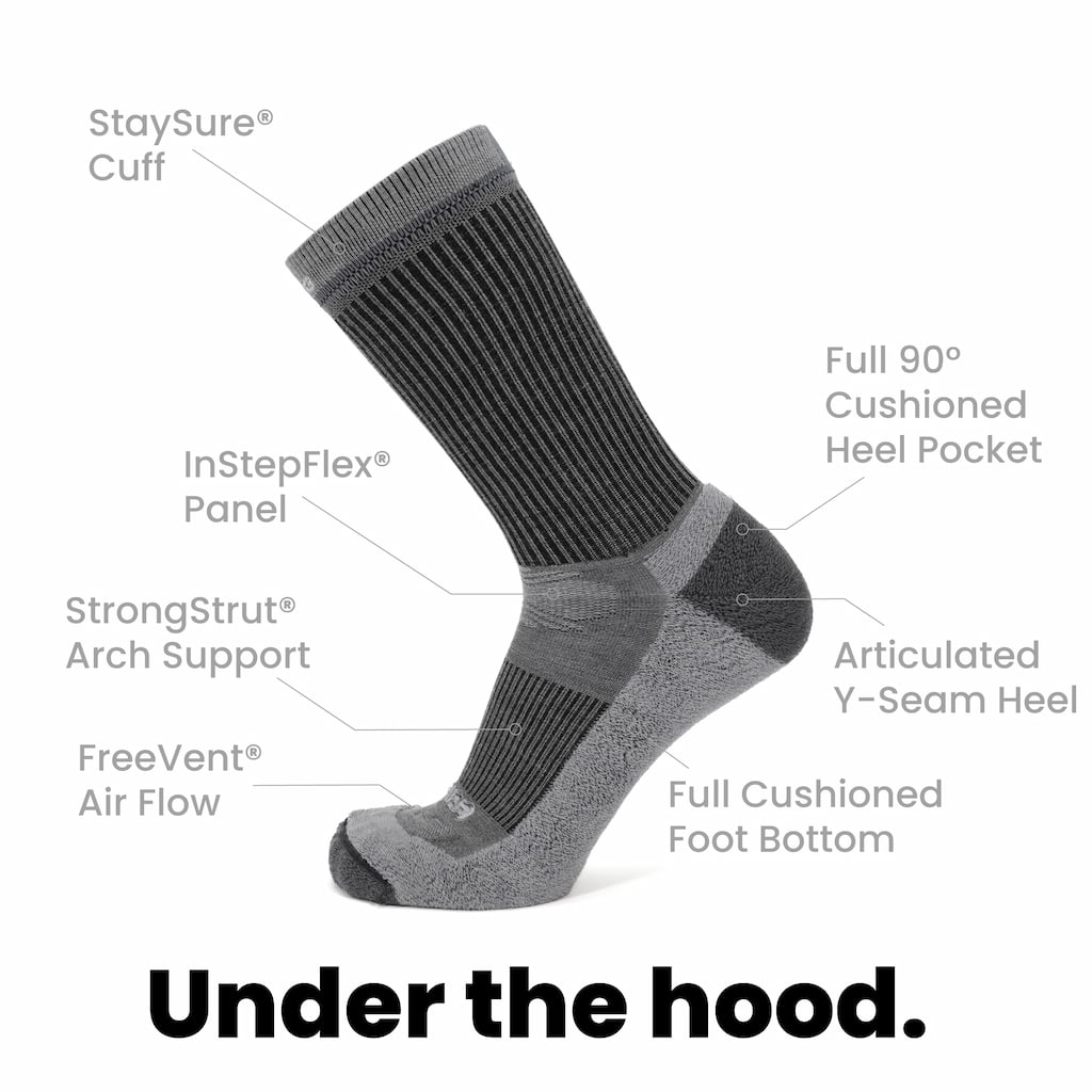 3 Pack Ash - Casual Crew Midweight Merino Wool Sock - OVERLANDERS Outfitter
