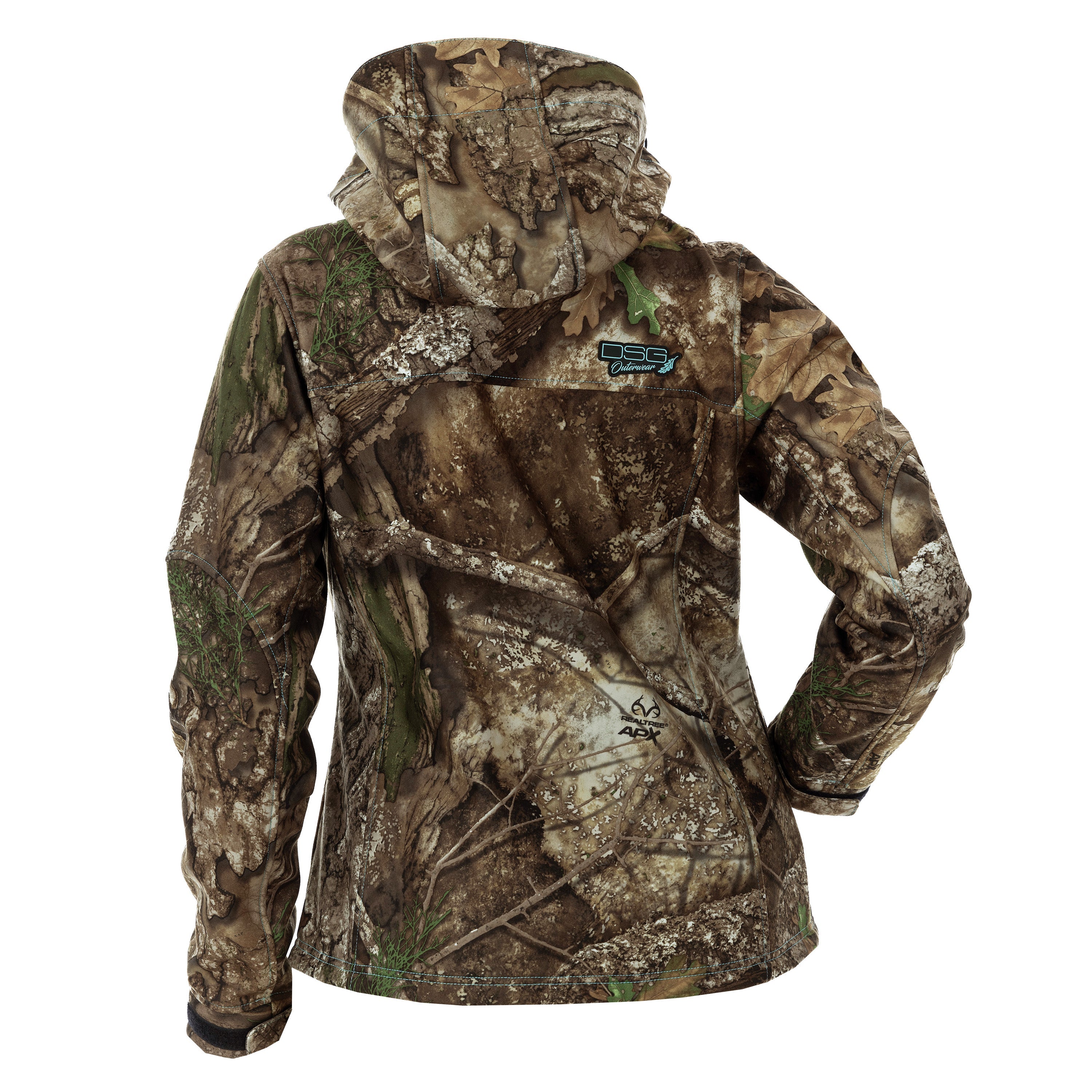 Back view of DSG OUTERWEAR Ava 3.0 Jacket in dark color, showing its sleek design and tailored fit.