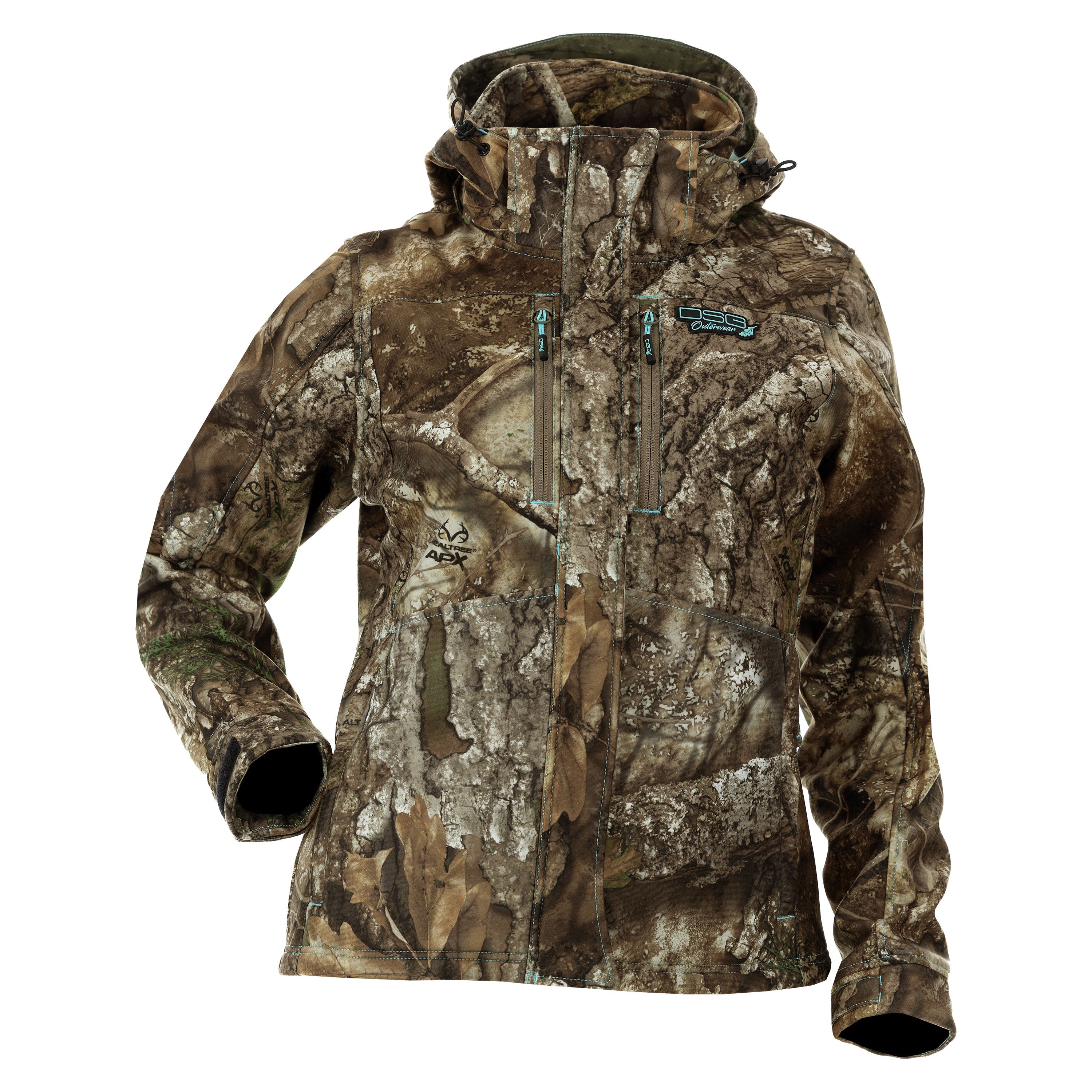 Front view of the DSG OUTERWEAR Ava 3.0 jacket in sleek design with a zipper closure and stylish fit.
