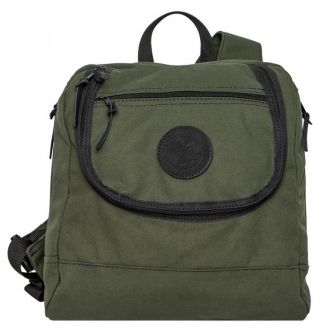 Backcountry Sportsman blind bag with olive green fabric and adjustable strap, designed for outdoor gear storage