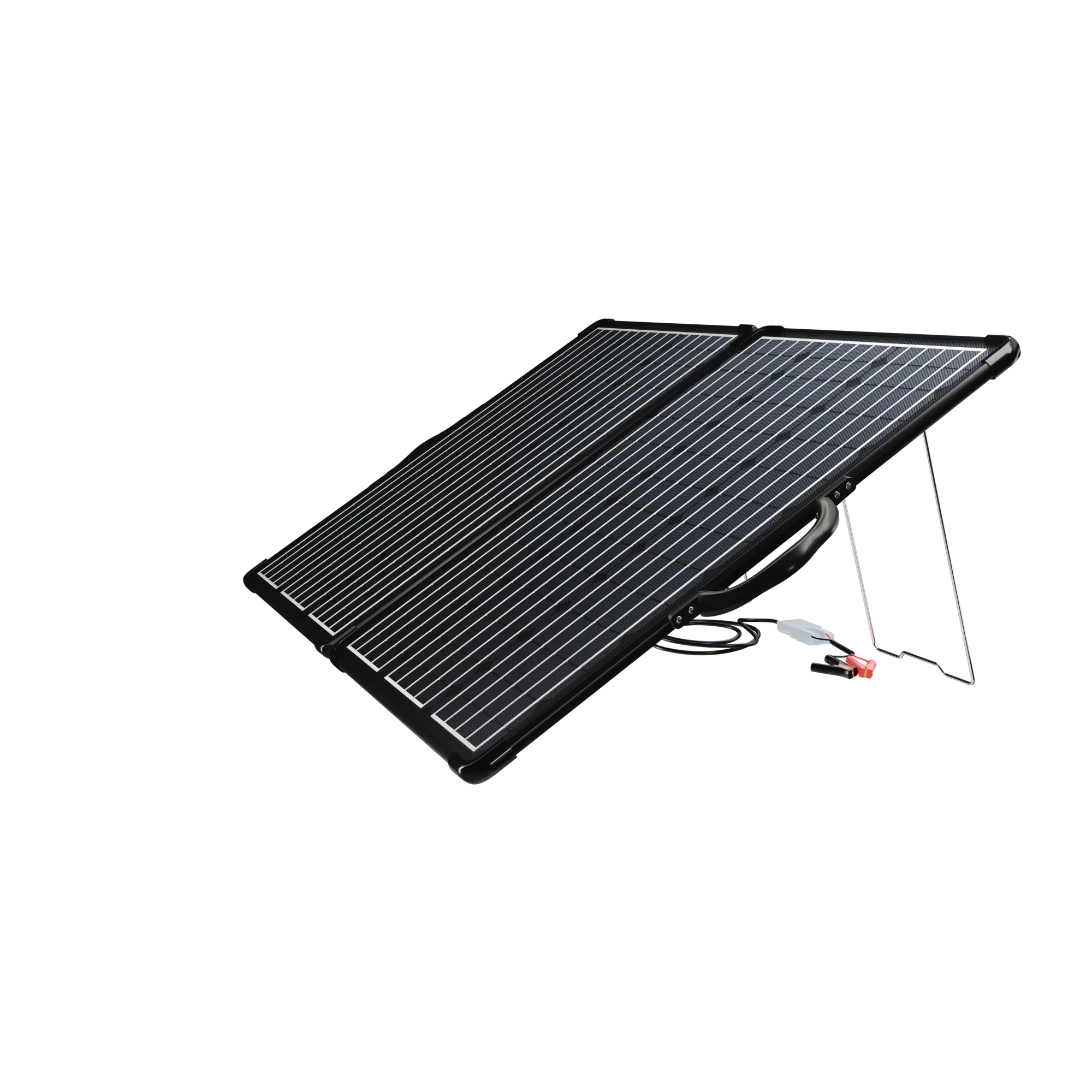 Green Vista Living ACOPower 120W portable solar panel kit in lightweight briefcase with 20A charge controller, outdoor energy source