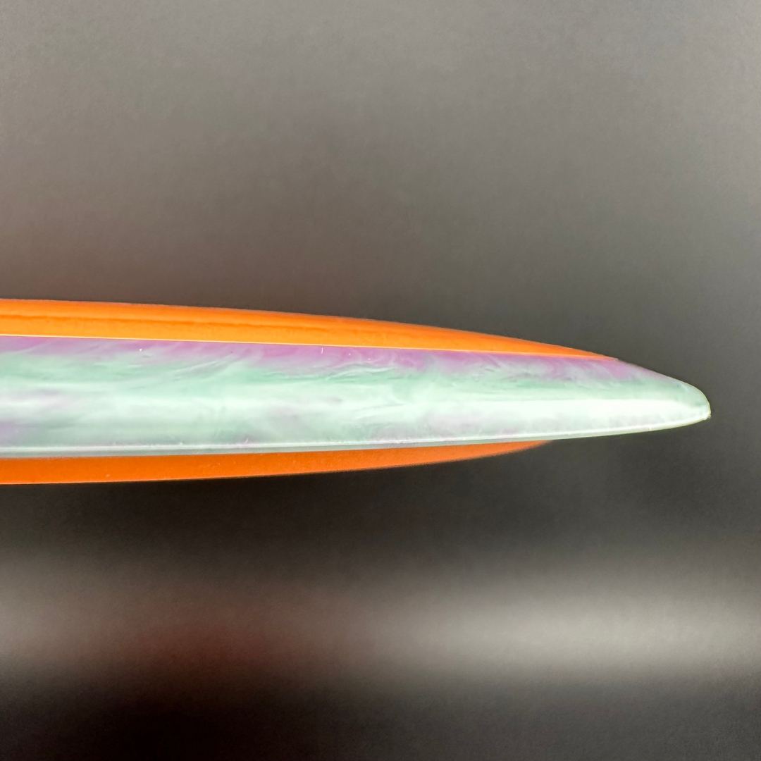 Rare Air Discs Fission Defy Crushin' Amanitas VIP 2.0 disc golf disc with vibrant design and detailed graphics.