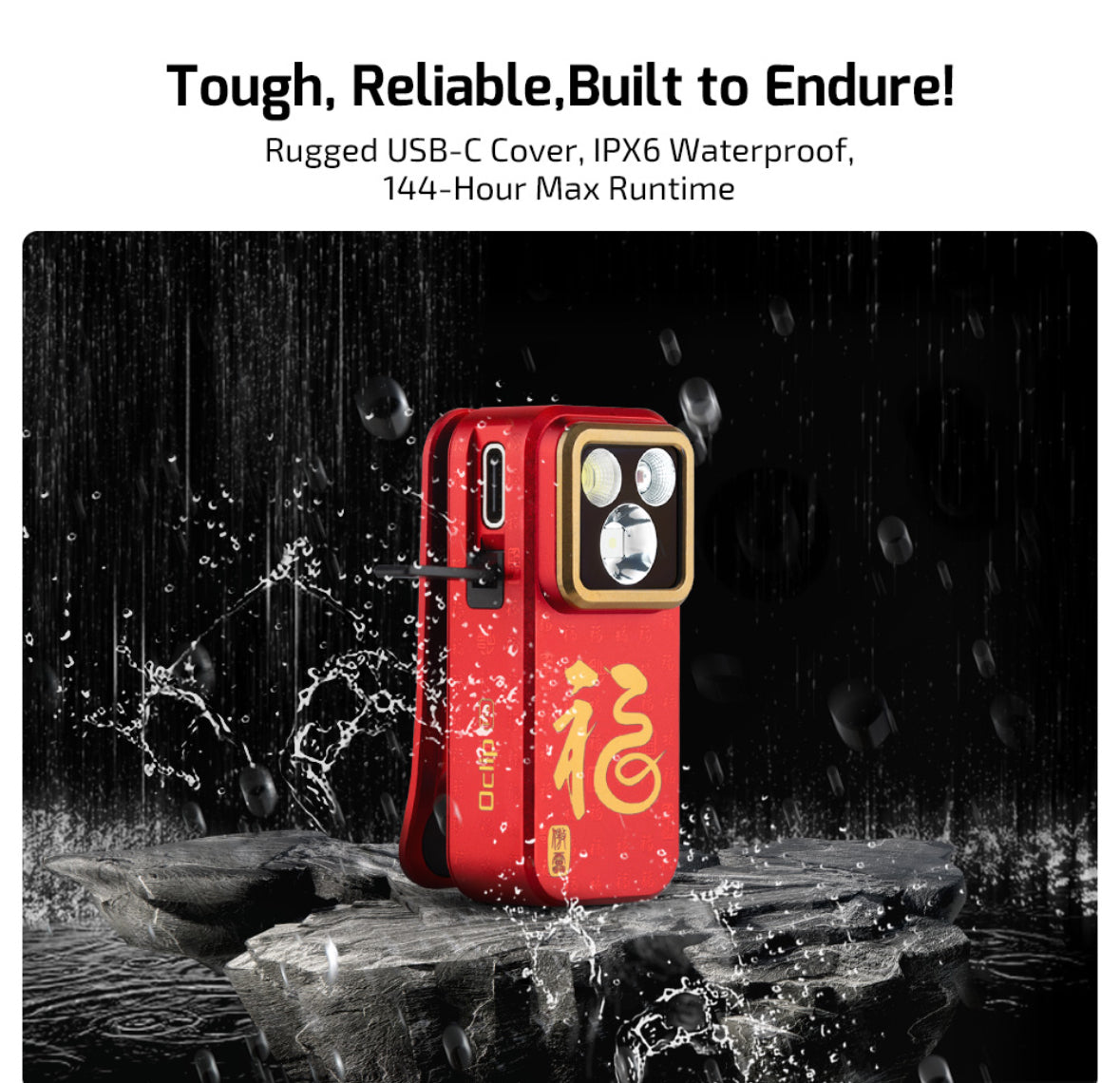 MUCITUP Olight Oclip Pro clip flashlight with flood, spot, and red modes in four vibrant colors, compact and versatile.