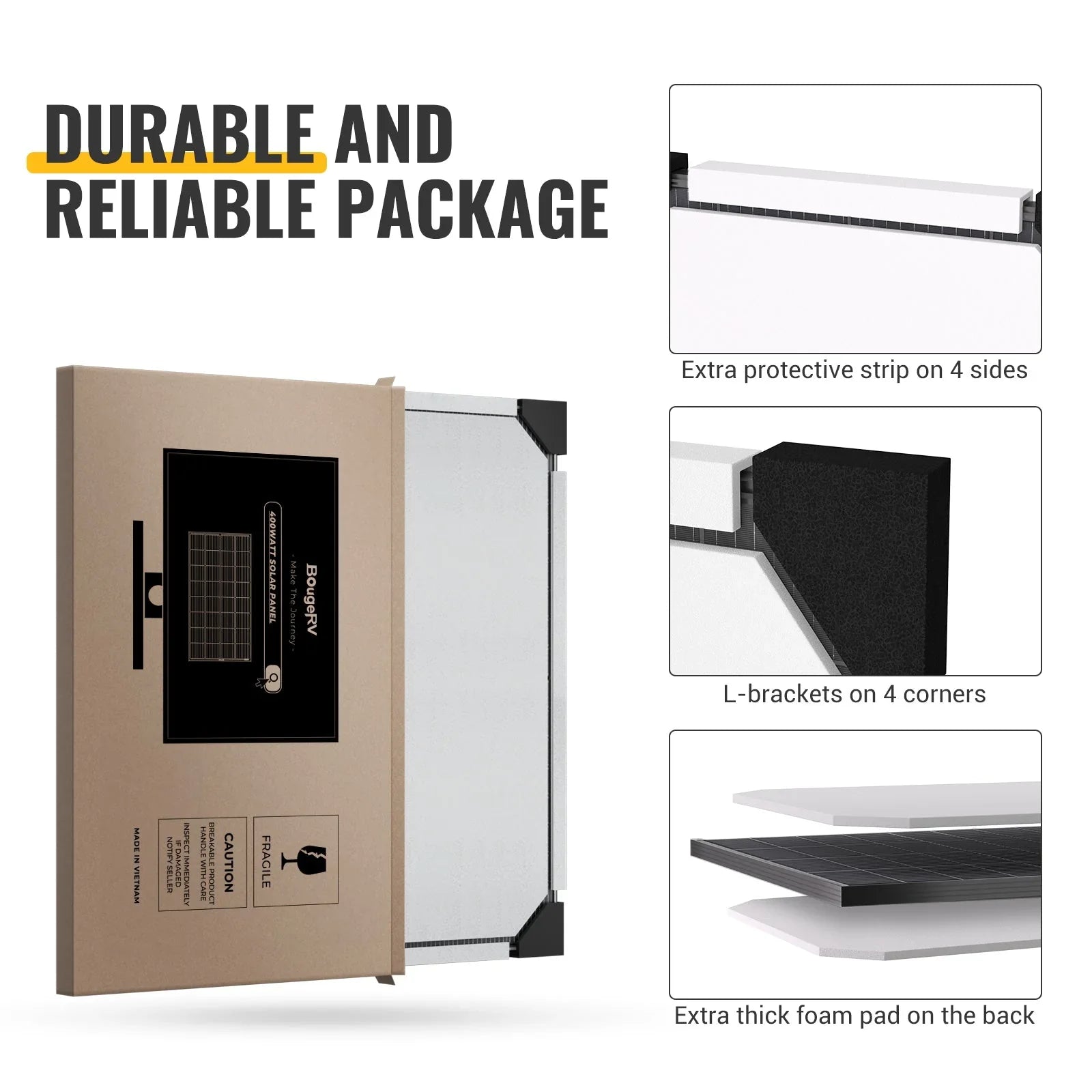 BougeRV 12V 800W High Watt Rigid Solar System Kit - OVERLANDERS Outfitter