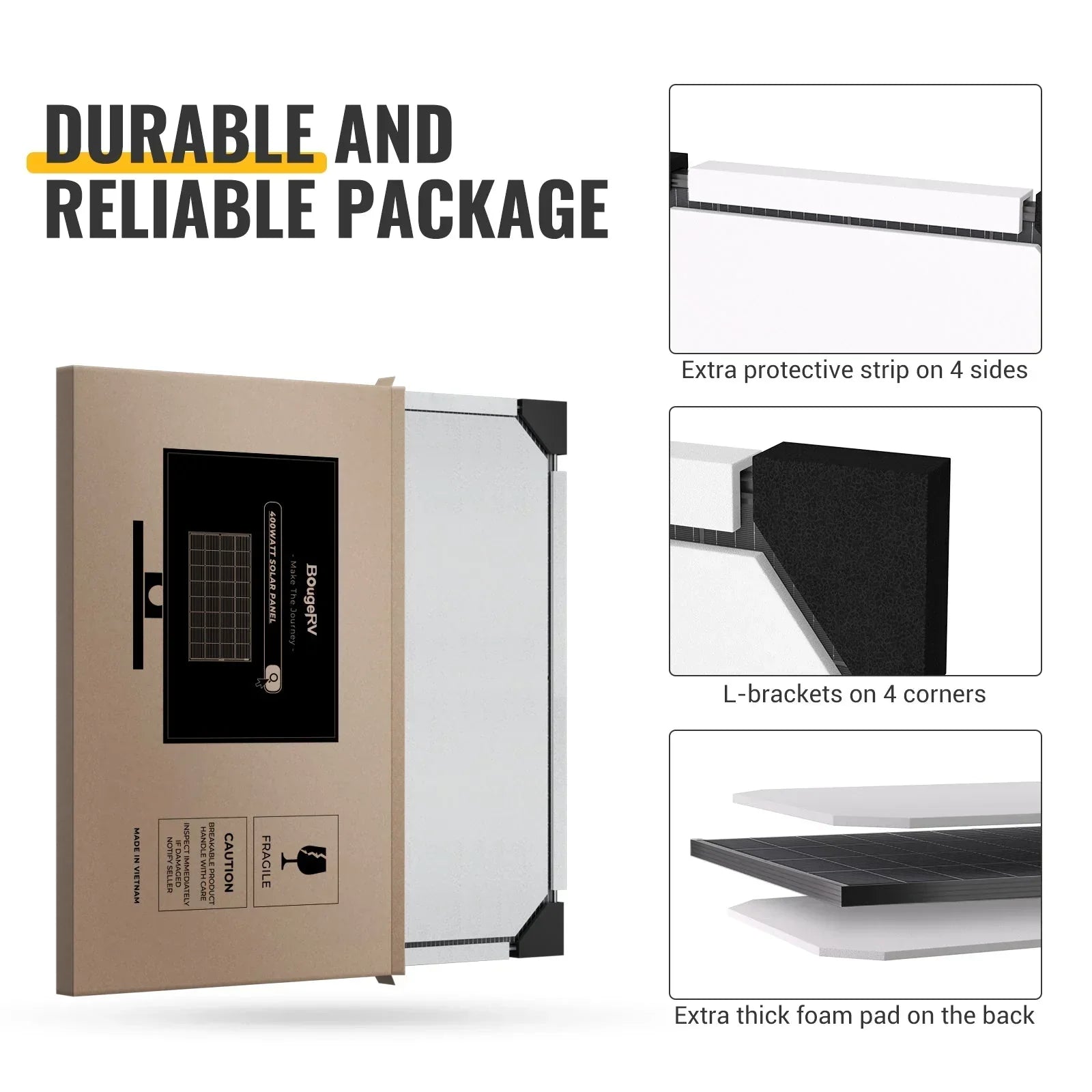 BougeRV 12V 800W High Watt Rigid Solar System Kit - OVERLANDERS Outfitter