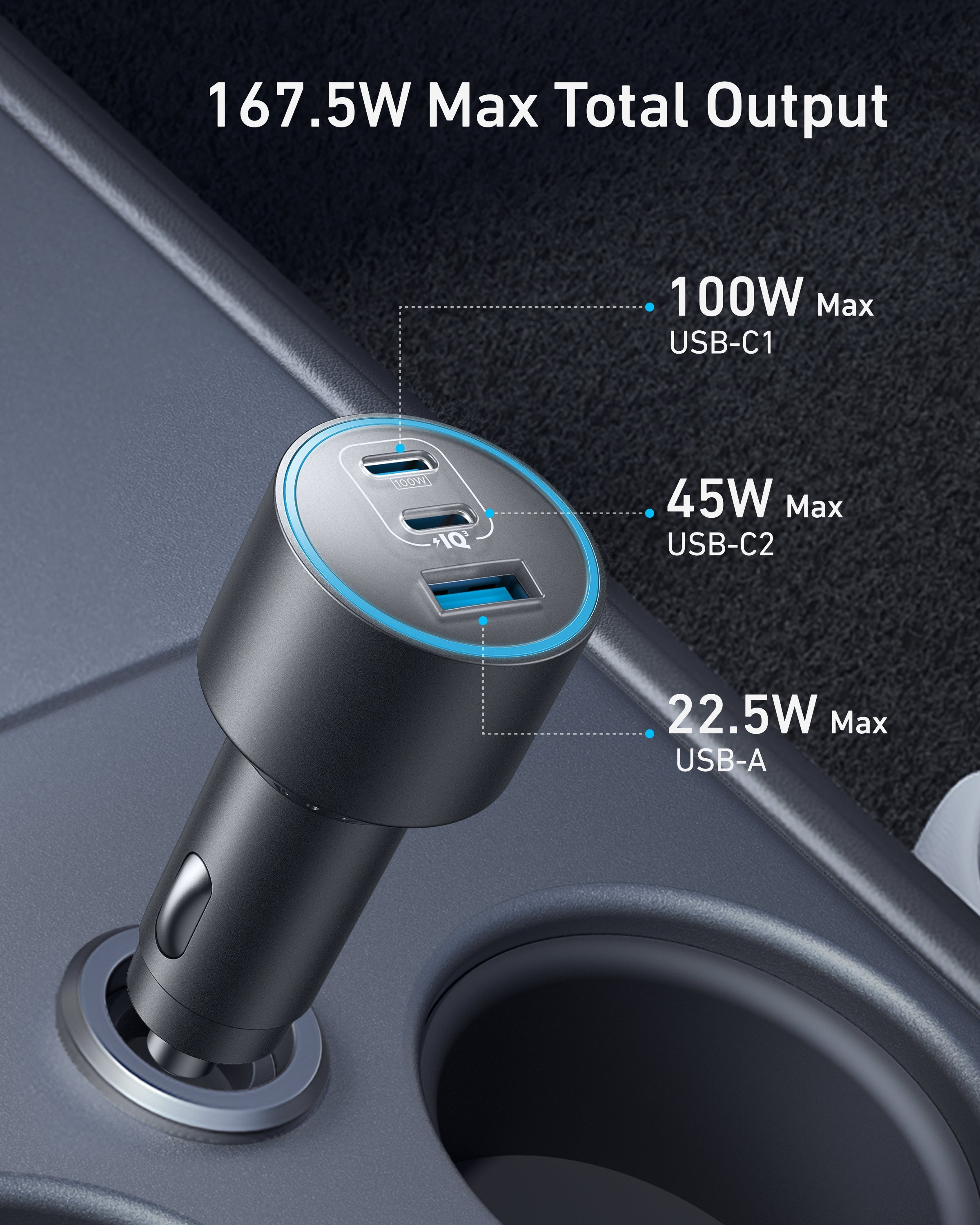 Anker Nano Car Charger (167.5W, 3 Ports) - We The Collective