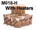 Alpenglow Readiness Supply MRE meals in standard variety with heaters, displayed in a variety pack for emergency preparedness.