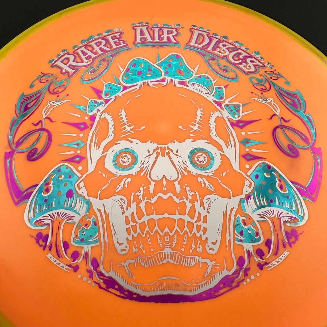 Disc golf Fission Defy Crushin' Amanitas VIP 2.0 by Manny Trujillo in vibrant colors, designed for high performance by Rare Air Discs.
