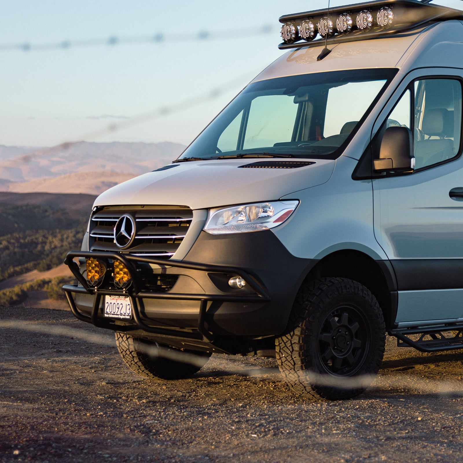 Sprinter Baja bumper by The Van Mart, showcasing rugged design and durable construction for Vanspeed exterior parts.