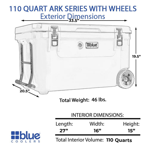 110 Quart Ark Series Roto-Molded Wheeled Cooler - OVERLANDERS Outfitter