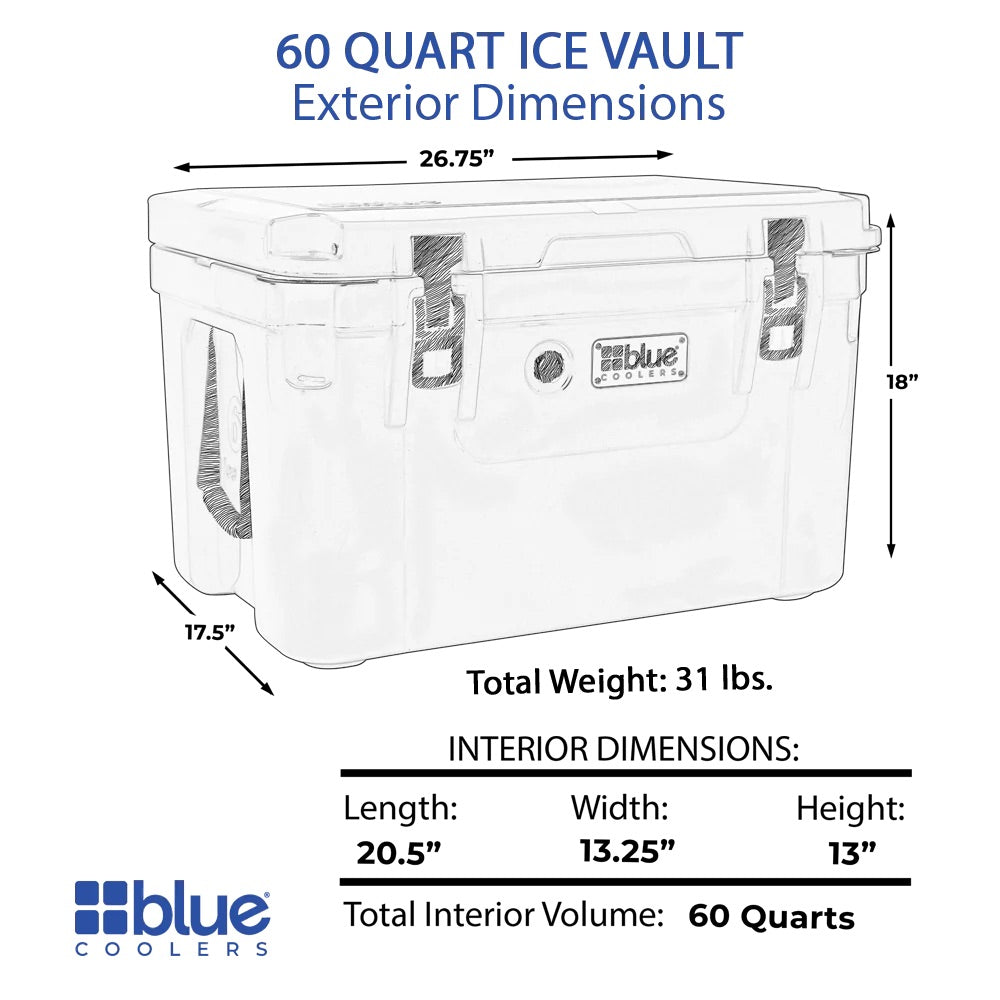 60 Quart Ice Vault Roto-Molded Cooler - OVERLANDERS Outfitter