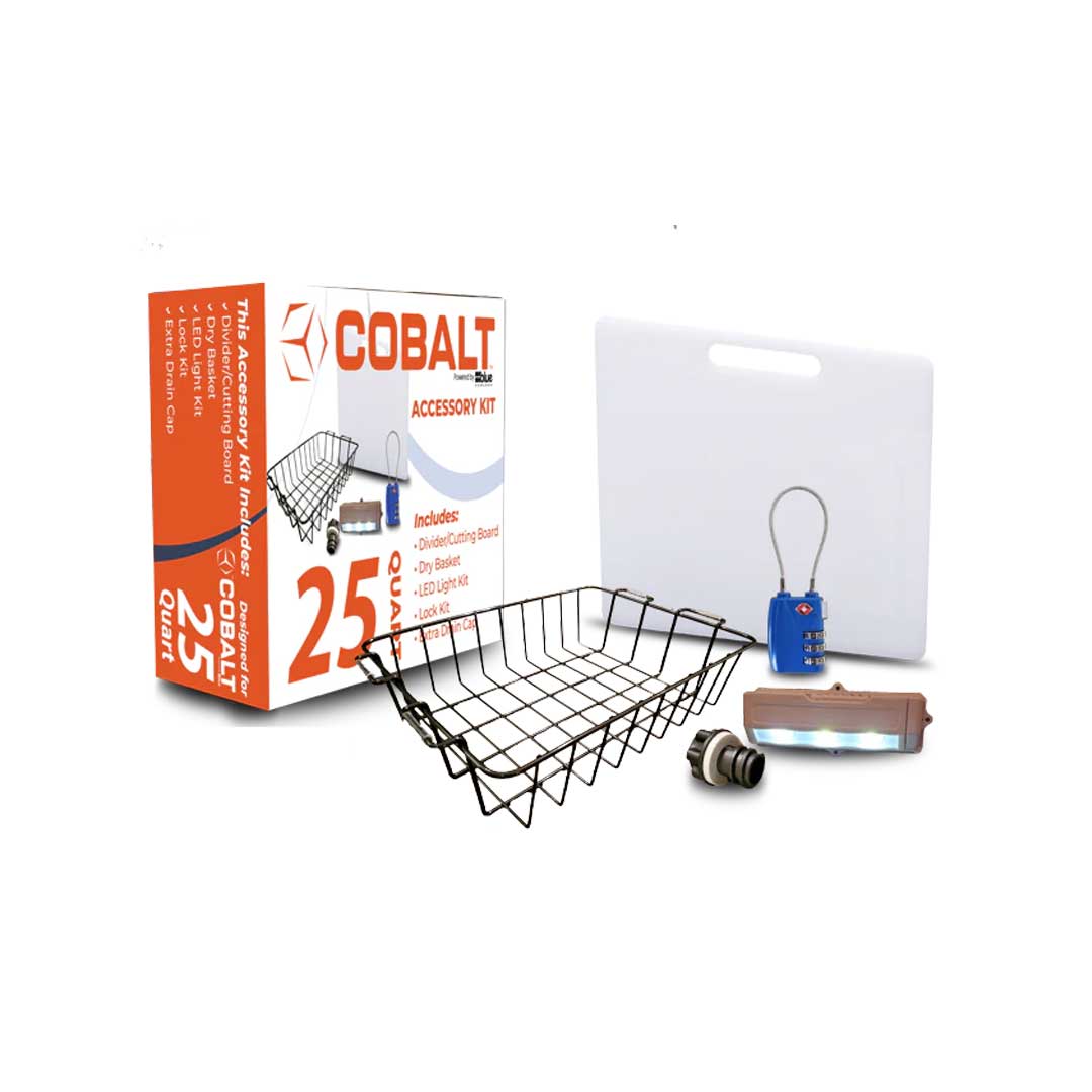 Accessory Kit Cobalt - Divider/Cutting Board, Basket, Lock, Light, & Plug for Cobalt Coolers - OVERLANDERS Outfitter