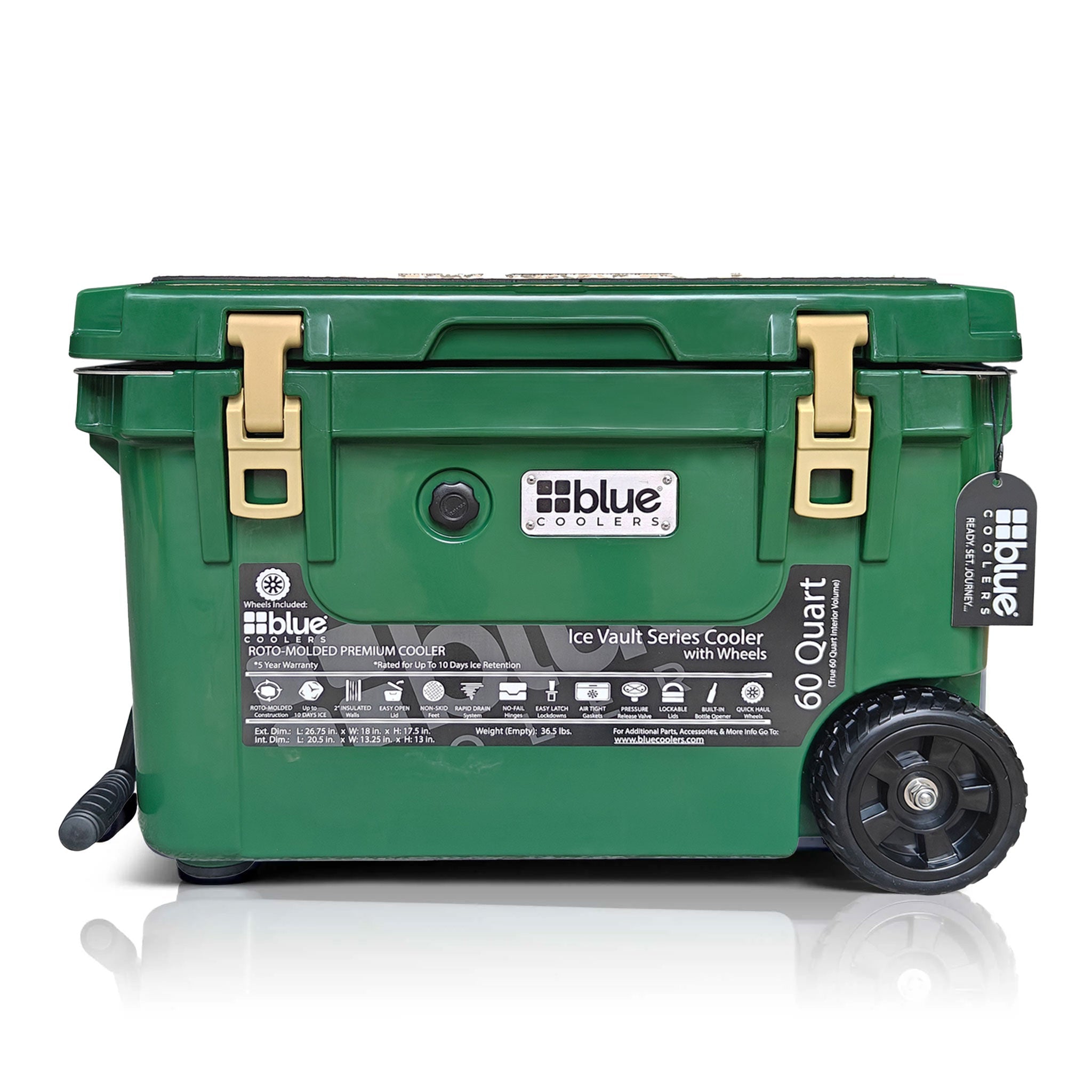 60 Quart Ice Vault Roto-Molded Cooler with Wheels - OVERLANDERS Outfitter