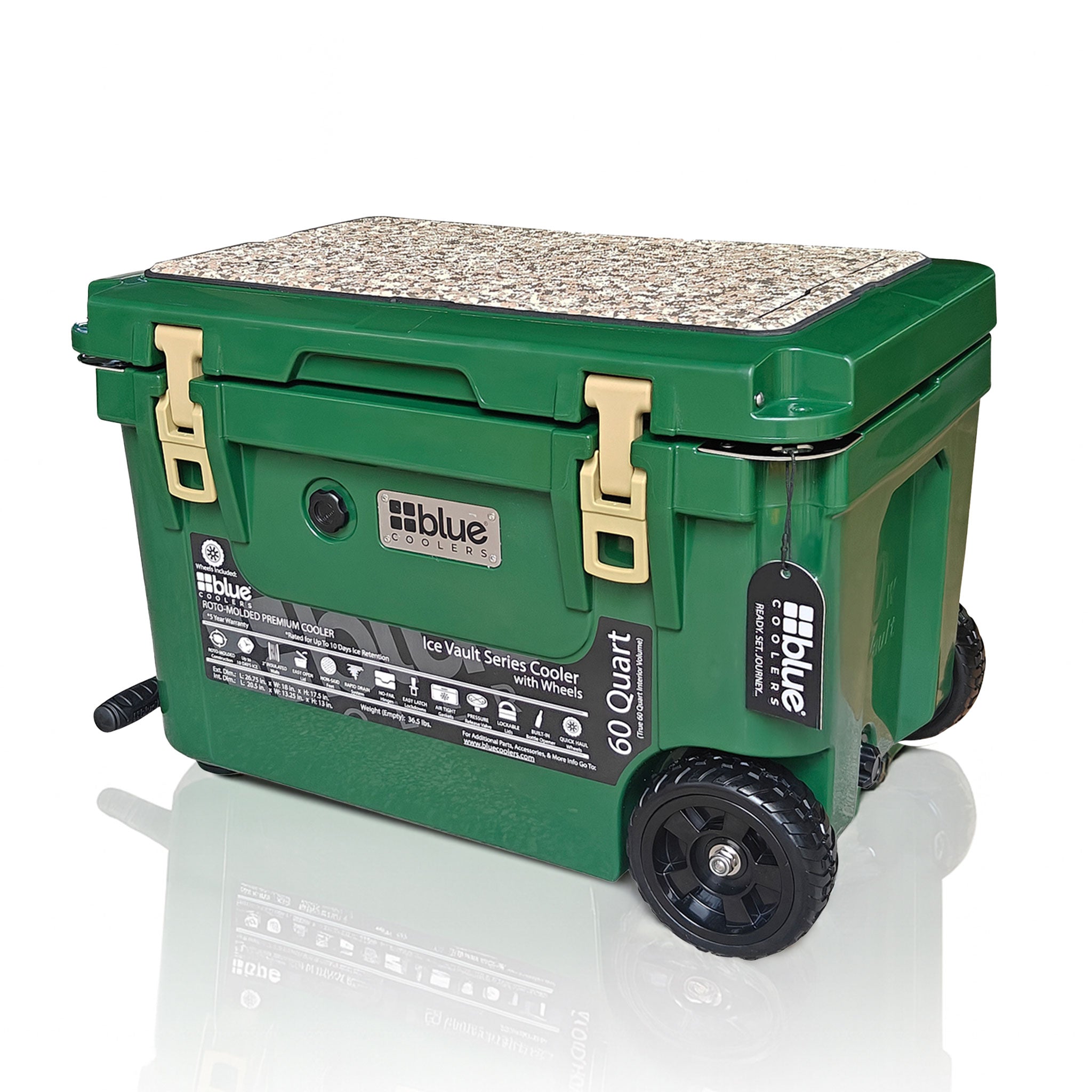 60 Quart Ice Vault Roto-Molded Cooler with Wheels - OVERLANDERS Outfitter