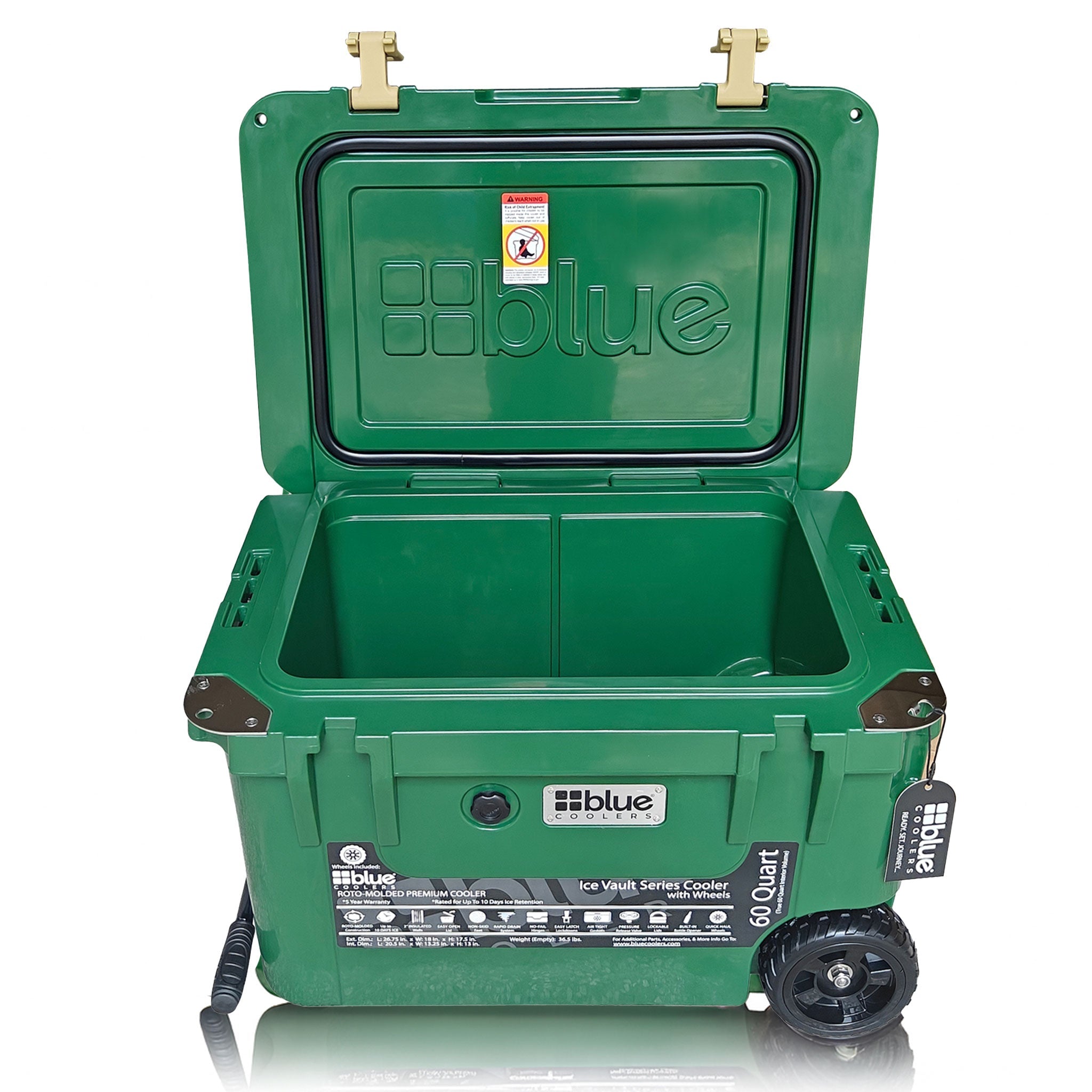 60 Quart Ice Vault Roto-Molded Cooler with Wheels - OVERLANDERS Outfitter