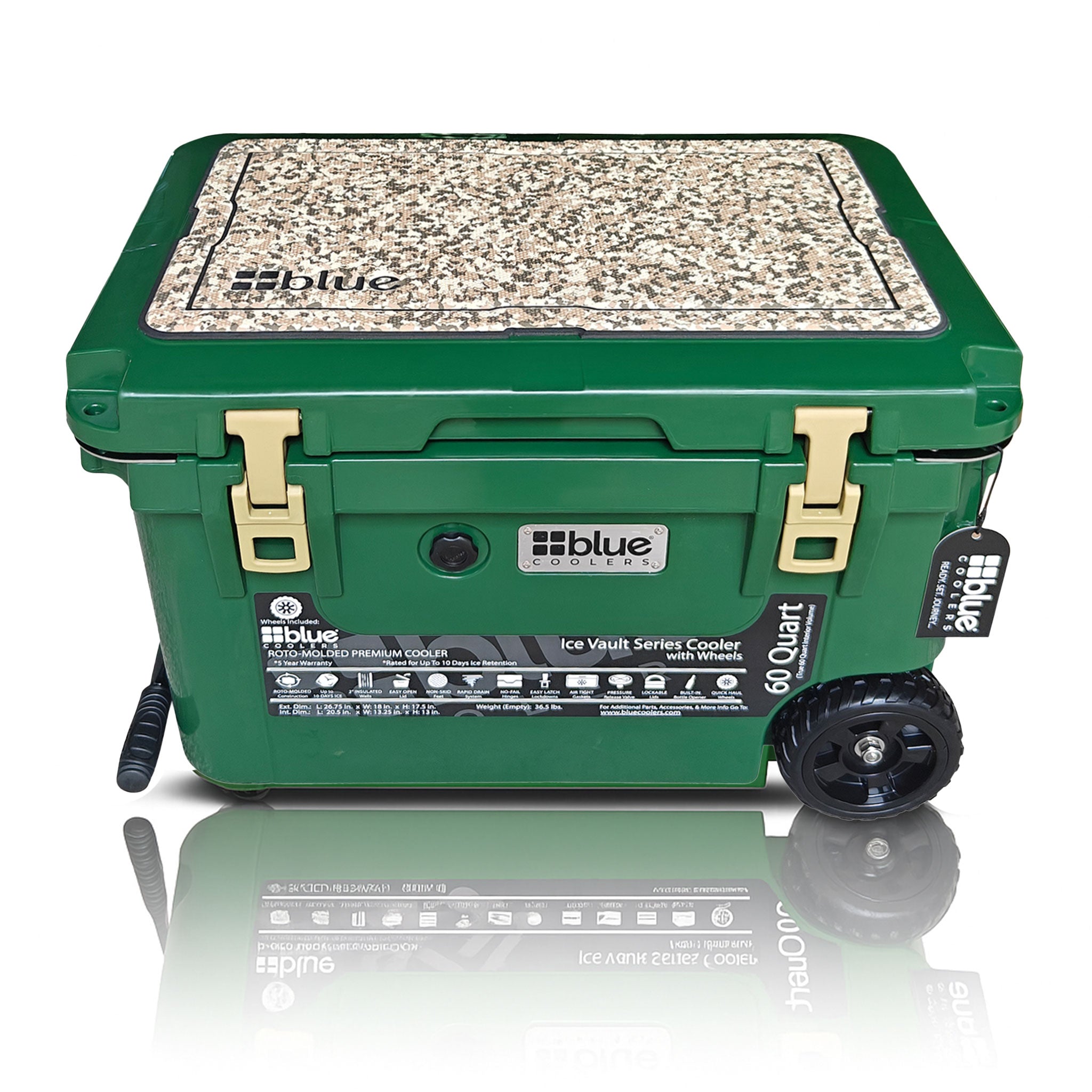 60 Quart Ice Vault Roto-Molded Cooler with Wheels - OVERLANDERS Outfitter