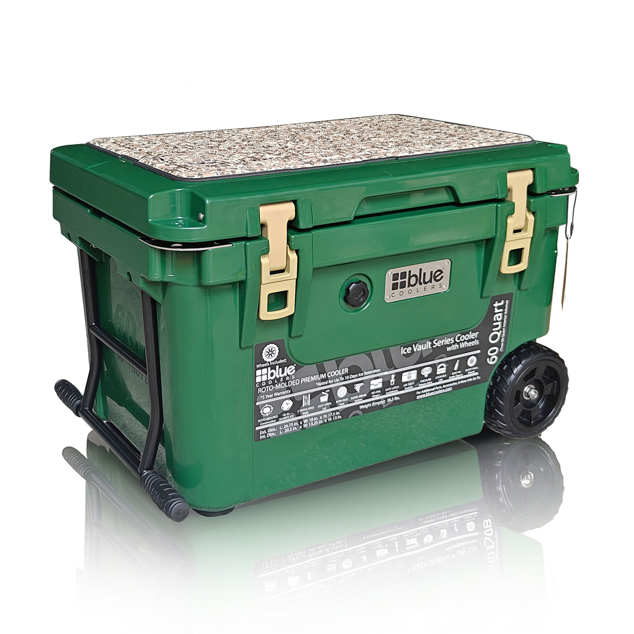 60 Quart Ice Vault Roto-Molded Cooler with Wheels - OVERLANDERS Outfitter