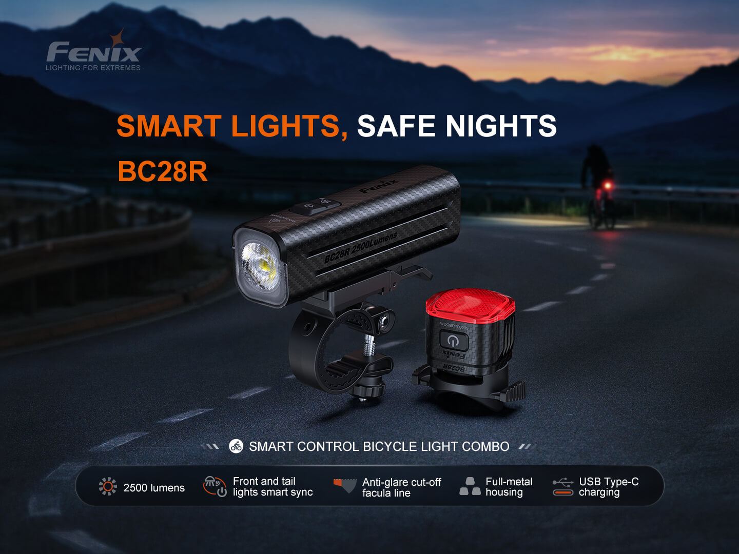Fenix BC28R Smart Head & Tail Bike Light Combo - OVERLANDERS Outfitter