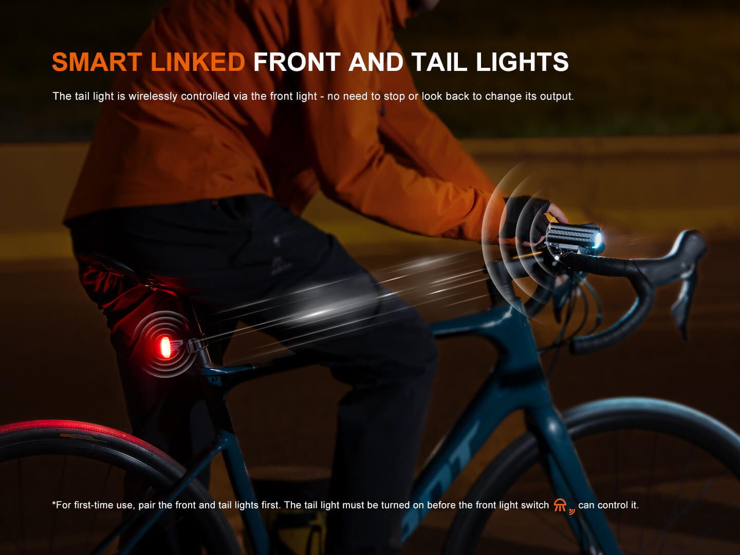 Fenix BC28R Smart Head & Tail Bike Light Combo - OVERLANDERS Outfitter